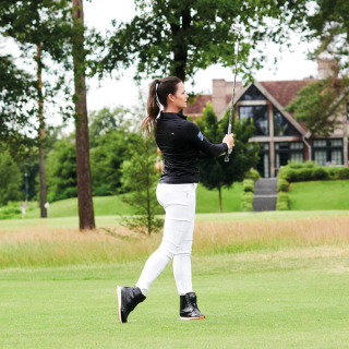 DUCA DEL COSMA LORENZA - CZARNY SKÓRZANY DAMSKI ZIMOWY BUT DO GOLFA