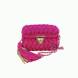 HANDMADE Midnight Pink Crochet Bag