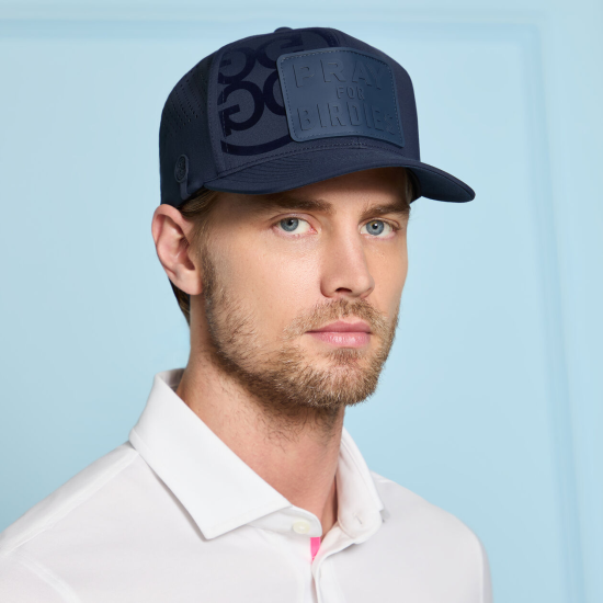 GFORE PRAY FOR BIRDIES PATCH PERFORATED DELTA HAT
