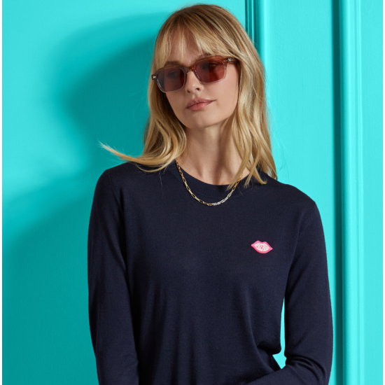 G/FORE  MOTHER GOLFER MERINO WOOL CREWNECK SWEATER