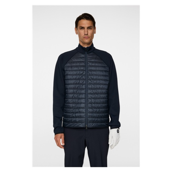 J.Lindeberg Golf Hayden Quilt Hybrid Jacket NAVY