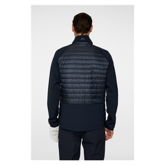 J.Lindeberg Golf Hayden Quilt Hybrid Jacket NAVY