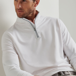 PETER MILLAR Perth Performance Quarter-Zip White