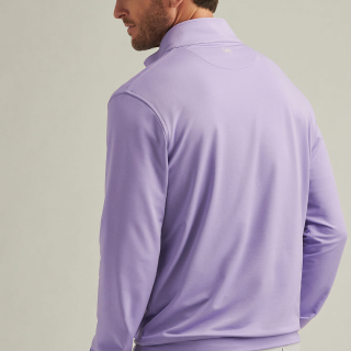 PETER MILLAR Perth Mélange Performance Quarter-Zip ULTRA VIOLET