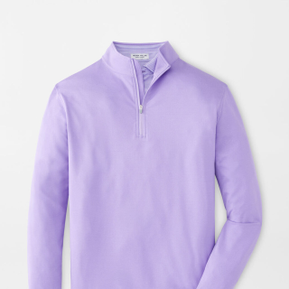 PETER MILLAR Perth Mélange Performance Quarter-Zip ULTRA VIOLET