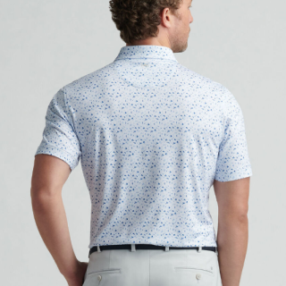 Peter Millar Straight Shooter Performance Jersey Polo WHT