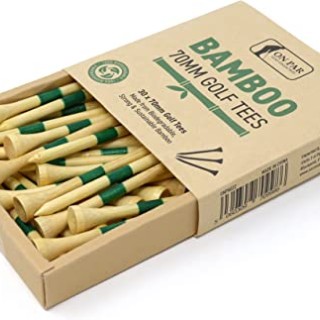 On Par Professional Bamboo Golf Tees 70mm, 30 pieces, Strong, Durable, Sustainable and Biodegradable