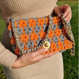 Marieta Cox Pomarańczowa/Szara Torebka