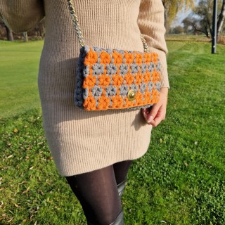 Marieta Cox Orange/Gray Bag