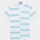 GFORE OFFSET STRIPE MODERN SPREAD COLLAR TECH PIQUÉ POLO