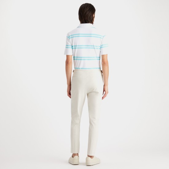 GFORE OFFSET STRIPE MODERN SPREAD COLLAR TECH PIQUÉ POLO