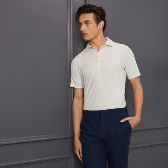 GFORE MINI STARS TECH PIQUÉ SLIM FIT POLO beige