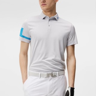 JLindeberg Heath regular fit polo light grey melange