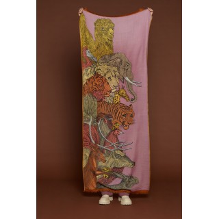 INOUI szalik wełniany - thadeus - liliowy