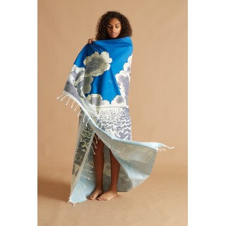 INOUI Ręcznik Fouta - Balto - niebieski