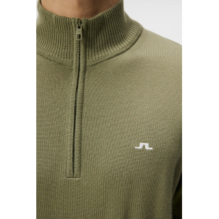JLINDEBERG KIAN ZIPPED SWEATER OIL GREEN