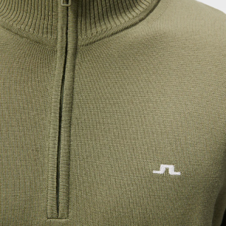 JLINDEBERG KIAN ZIPPED SWEATER OIL GREEN