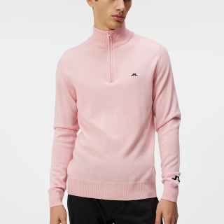 JLINDEBERG  KIAN ZIPPED SWEATER POWDER PINK