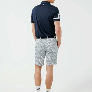JLindeberg Tim Golf Shorts JL Navy Bridge Monogram