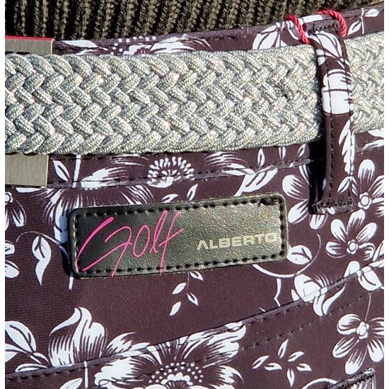 ALBERTO SPODNIE DO GOLFA ALVA CZARNY/BIAŁY