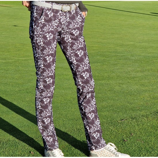 ALBERTO SPODNIE DO GOLFA ALVA CZARNY/BIAŁY