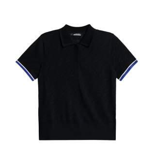 JLINDEBERG Lomi Knitted Polo Shirt Black